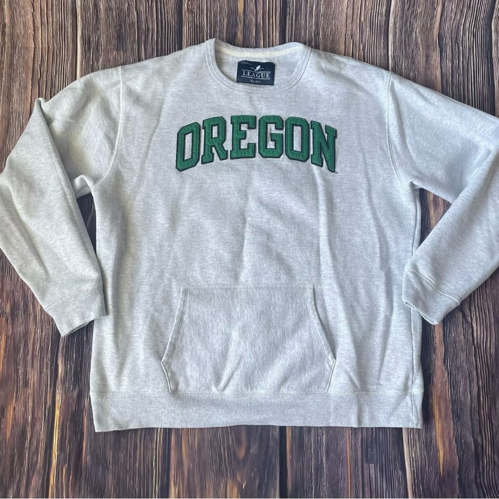 Women’s League Sweatshirt Astoria Oregon Light Gray Size XL